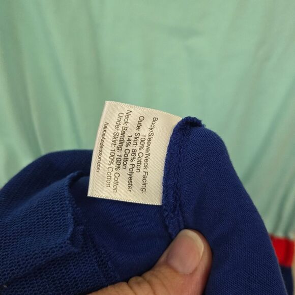 HANNA ANDEAndersson 150 Aqua Blue Tulle Skirt Dress Girls Size 12 Red Bow - Picture 7 of 11